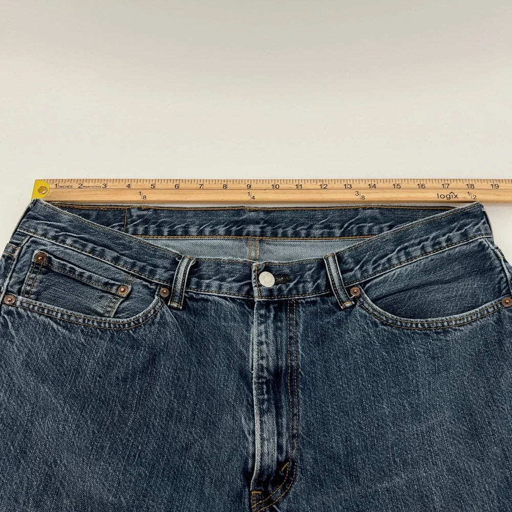 Levis 505 Regular Fit Straight Leg Jeans Mens 38x30 Medium Wash Blue Cotton‎
